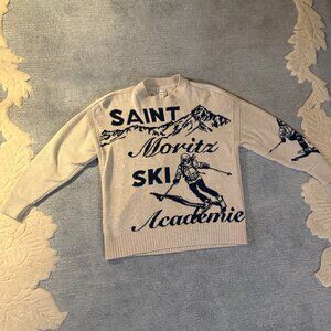 Maeve Oversized Graphic Crew-Neck Sweater (Worn, Good Condition, XS)